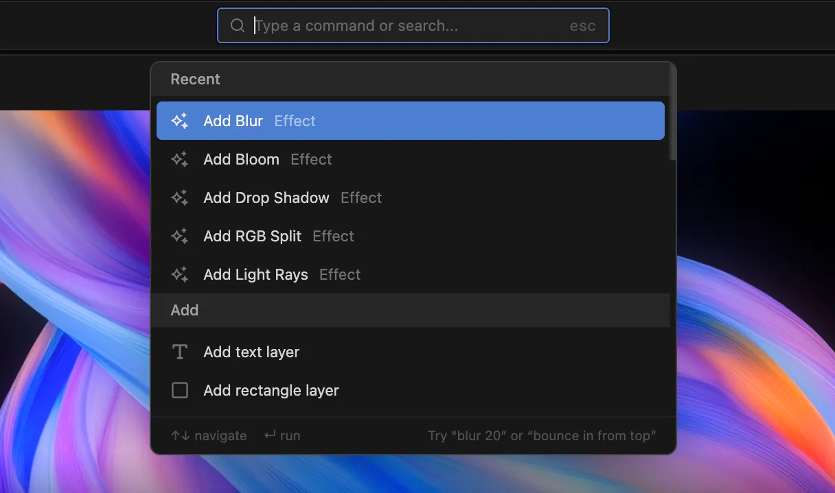 Command Menu